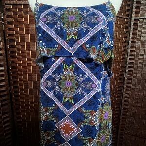 Xhilaration Multicolor Patterned Maxi Dress
